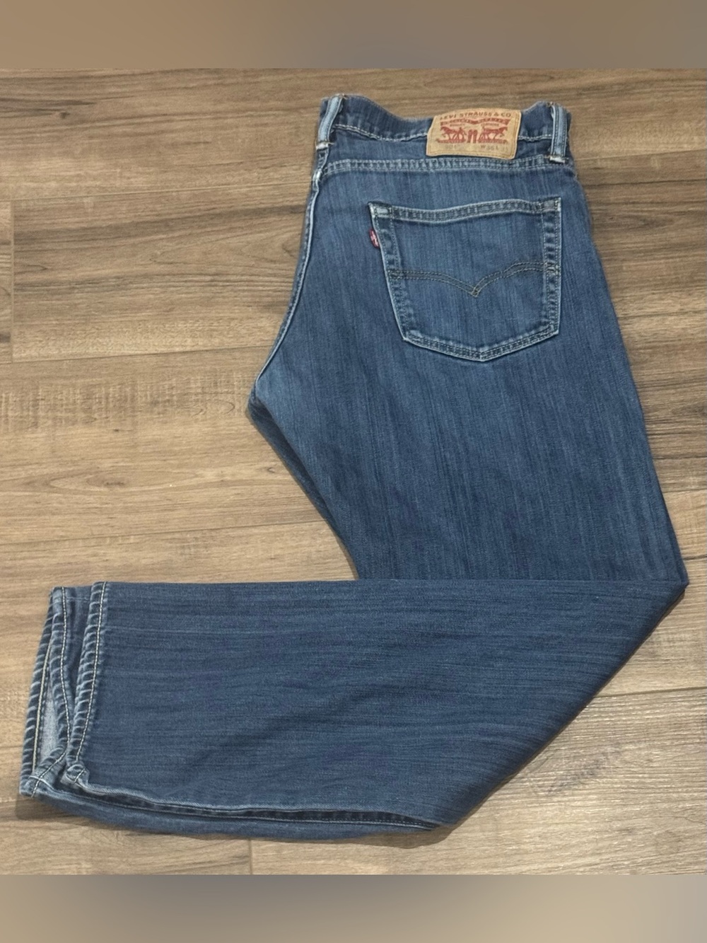 Levi's 504 Regular Straight Fit Jeans Blue Denim 38x32 EUC